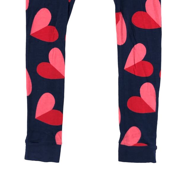 Target Childrens Size 10 Pajama Set Navy Blue Two Tone Heart Long Sleeve - Picture 9 of 16